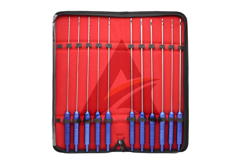 Liposuction Cannulas Set Fat Transfer Luer Lock Transplantation Titanium Kit